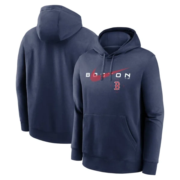 Boston red sox nike big tall over arch pullover hoodie Navy