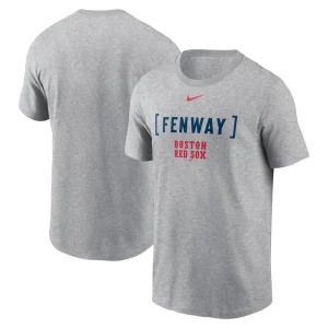Boston red sox nike bracket team phrase t shirt Heather gray