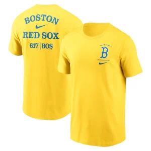 Boston red sox nike city connect 2 hit t shirt Gold