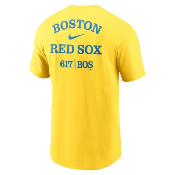 Boston red sox nike city connect 2 hit t shirt Gold L