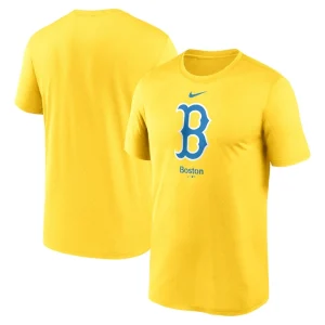 Boston red sox nike city connect logo t shirt Gold