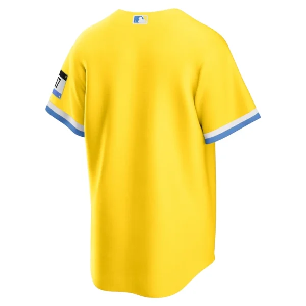 Boston red sox nike city connect replica jersey Goldlight blue L