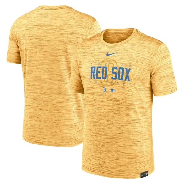 Boston red sox nike city connect velocity practice performance t shirt Gold