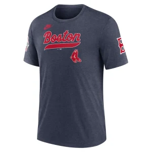 Boston red sox nike cooperstown collection eras tri blend t shirt Heather navy M