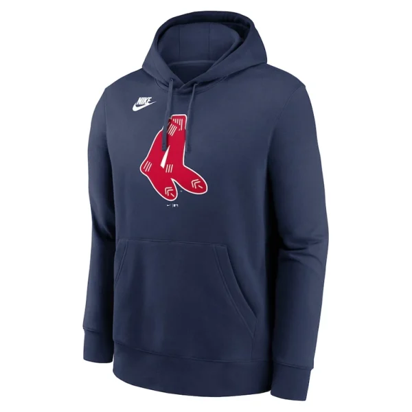 Boston red sox nike cooperstown collection logo club pullover hoodie Navy M