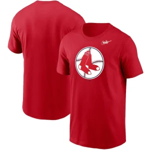 Boston red sox nike cooperstown collection logo t shirt Red
