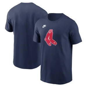 Boston red sox nike cooperstown collection team logo t shirt Navy