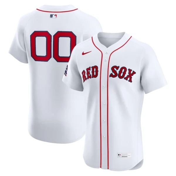 Boston red sox nike home elite sponsor patch custom jersey White