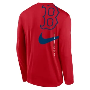 Boston red sox nike large swoosh back legend performance t shirt Red L