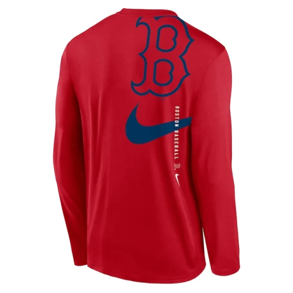 Boston red sox nike large swoosh back legend performance t shirt Red L