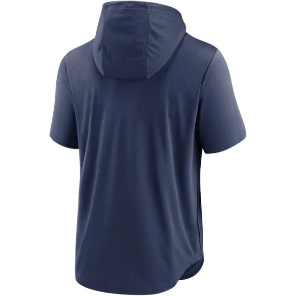 Boston red sox nike lockup performance short sleeve lightweight hooded top Navy L