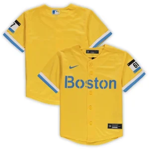 Boston red sox nike preschool mlb city connect replica team jersey Gold