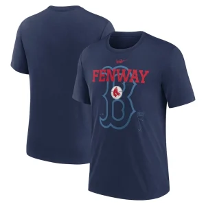 Boston red sox nike rewind retro tri blend t shirt Navy