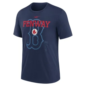 Boston red sox nike rewind retro tri blend t shirt Navy M