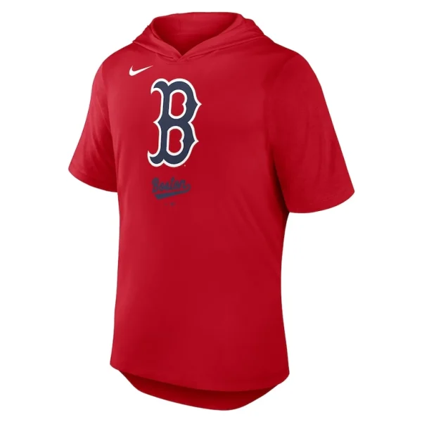 Boston red sox nike tri blend hoodie t shirt Red M