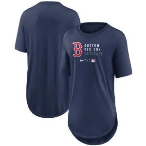 Boston red sox nike womens authentic collection baseball fashion tri blend t shirt Navy