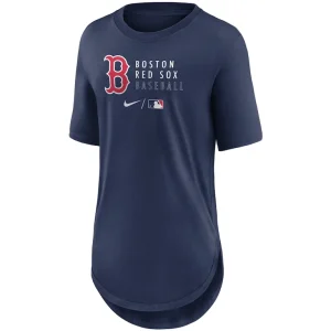 Boston red sox nike womens authentic collection baseball fashion tri blend t shirt Navy S