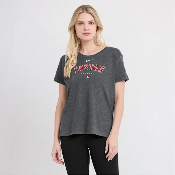 Boston red sox nike womens authentic collection early work tri blend t shirt Heather charcoal L