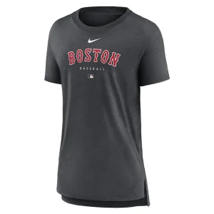 Boston red sox nike womens authentic collection early work tri blend t shirt Heather charcoal S