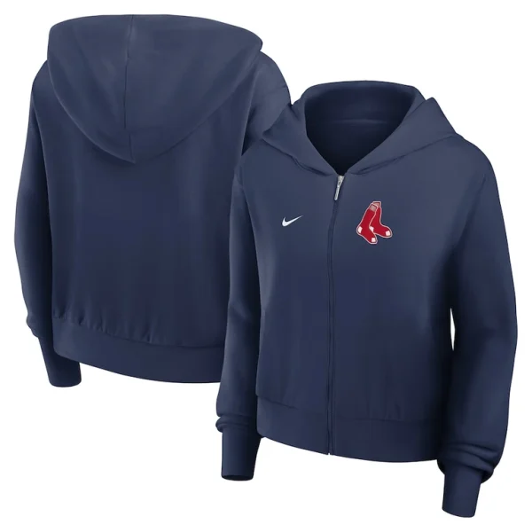 Boston red sox nike womens chill full zip hoodie Navy