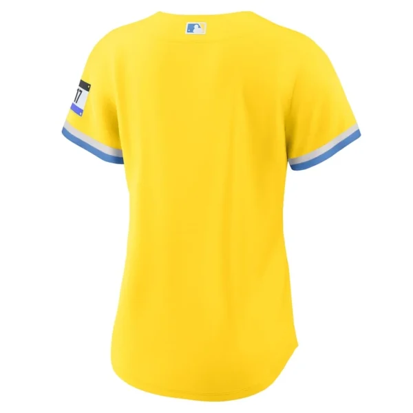 Boston red sox nike womens city connect replica jersey Goldlight blue L