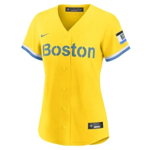 Boston red sox nike womens city connect replica jersey Goldlight blue M