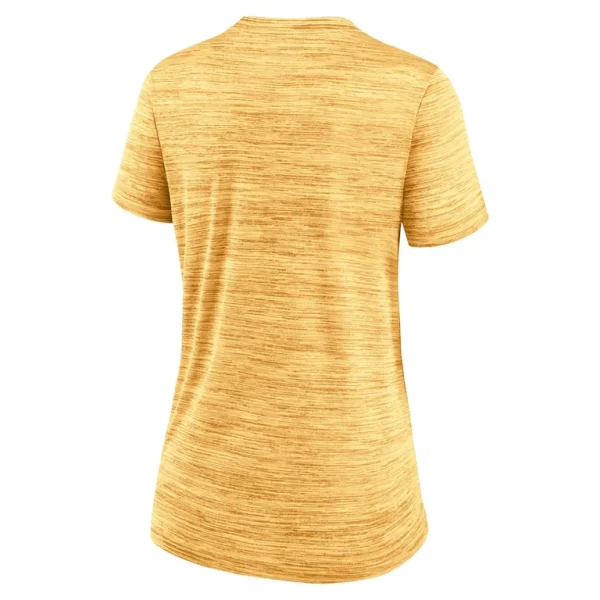 Boston red sox nike womens city connect velocity practice performance v neck t shirt Gold M