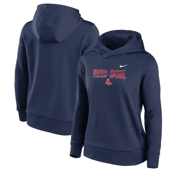 Boston red sox nike womens club angle performance pullover hoodie Navy