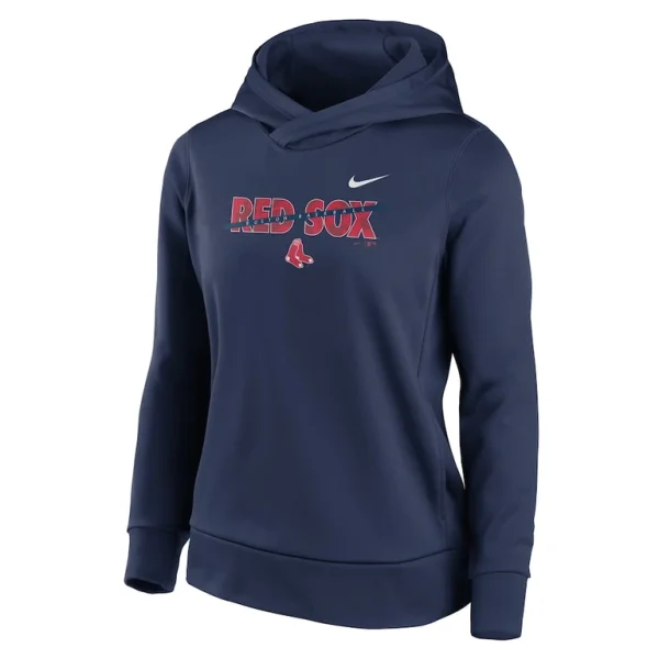 Boston red sox nike womens club angle performance pullover hoodie Navy S