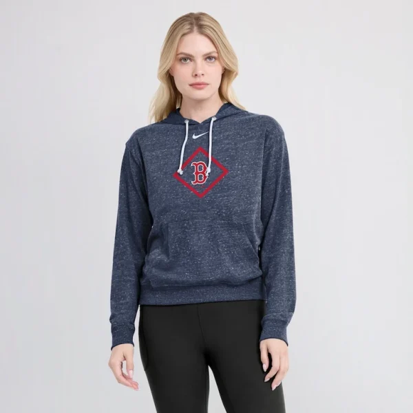 Boston red sox nike womens diamond icon gym vintage lightweight hooded top Navy L