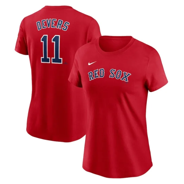 Boston red sox nike womens fuse name number t shirt Red