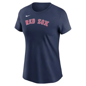 Boston red sox nike womens fuse wordmark t shirt Navy S