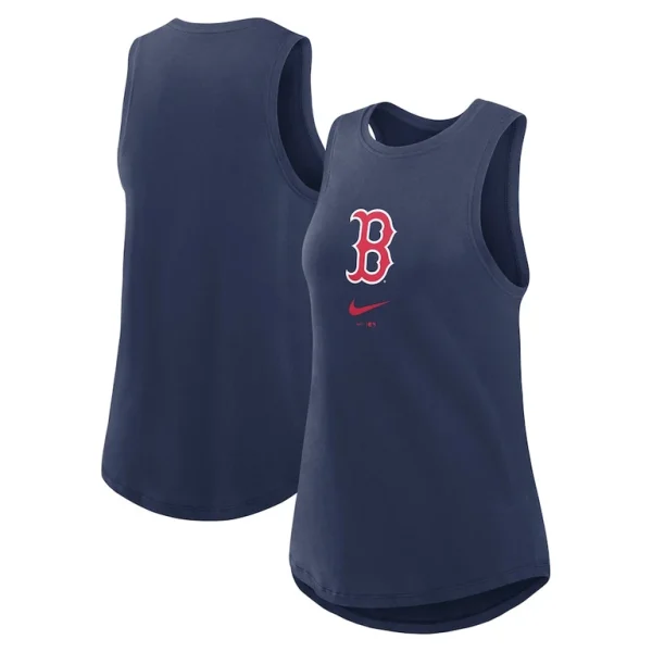 Boston red sox nike womens legacy icon high neck performance tank top Navy