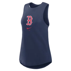 Boston red sox nike womens legacy icon high neck performance tank top Navy S