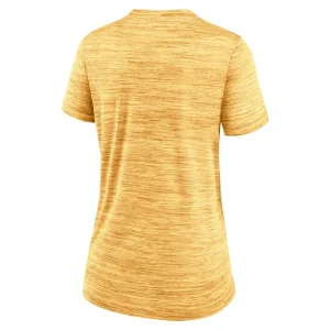 Boston red sox nike womens mlb city connect velocity space dye performance v neck t shirt Gold M