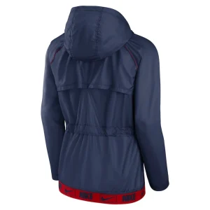 Boston red sox nike womens statement raglan full zip hoodie jacket Navyred M
