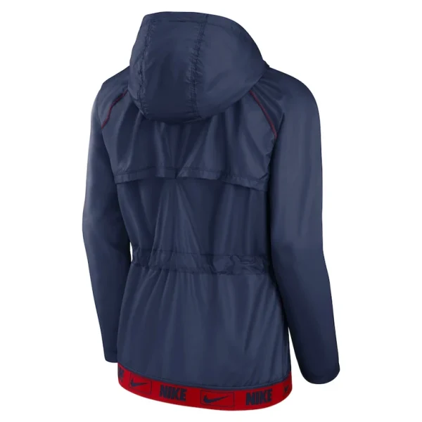 Boston red sox nike womens statement raglan full zip hoodie jacket Navyred M