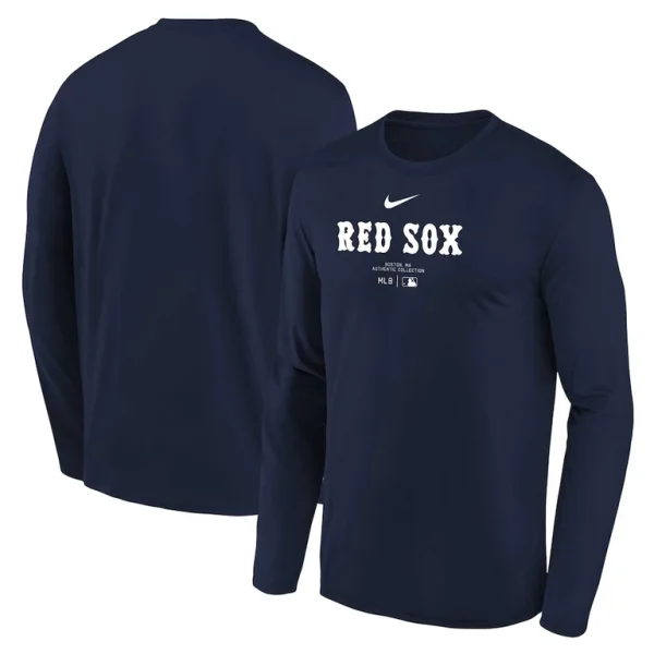 Boston red sox nike youth authentic collection long sleeve performance t shirt Navy