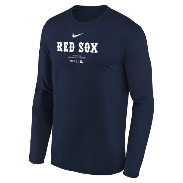 Boston red sox nike youth authentic collection long sleeve performance t shirt Navy Yth M