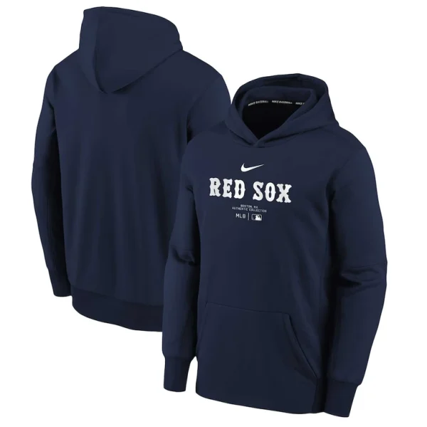 Boston red sox nike youth authentic collection performance pullover hoodie Navy