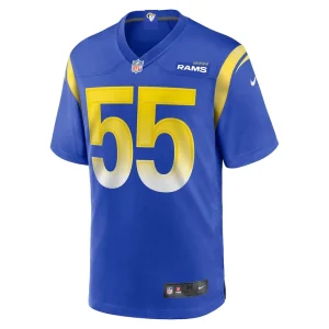 Braden fiske los angeles rams nike team game jersey Royal S