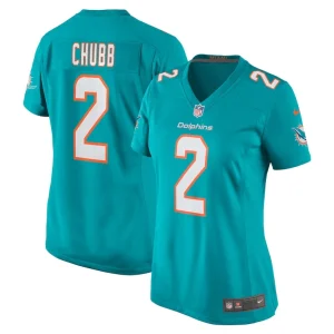 Bradley chubb miami dolphins nike womens game player jersey Aqua