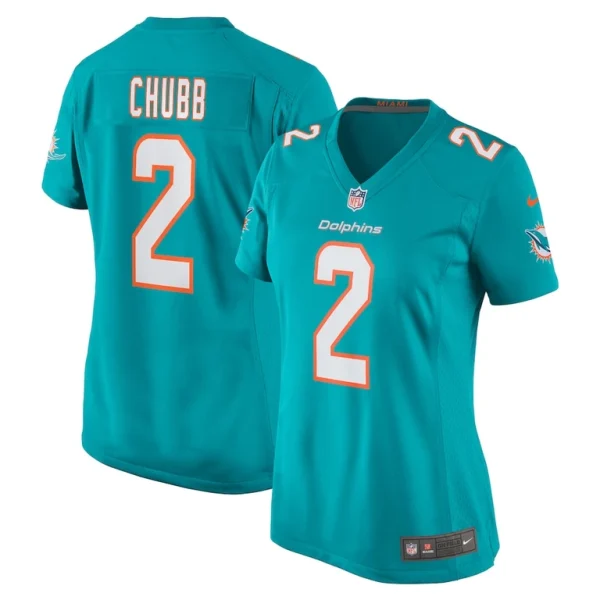 Bradley chubb miami dolphins nike womens game player jersey Aqua