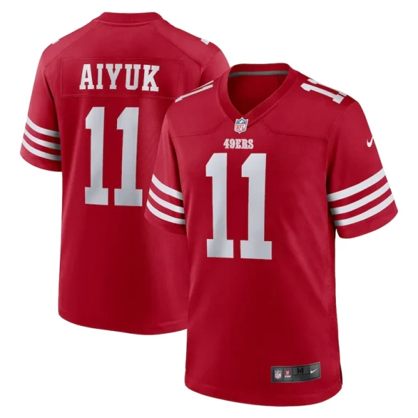 Brandon aiyuk san francisco 49ers nike team player game jersey Scarlet