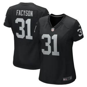 Brandon facyson las vegas raiders nike womens team game jersey Black