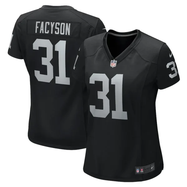 Brandon facyson las vegas raiders nike womens team game jersey Black