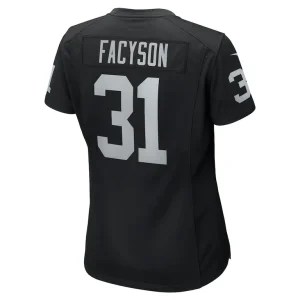 Brandon facyson las vegas raiders nike womens team game jersey Black L