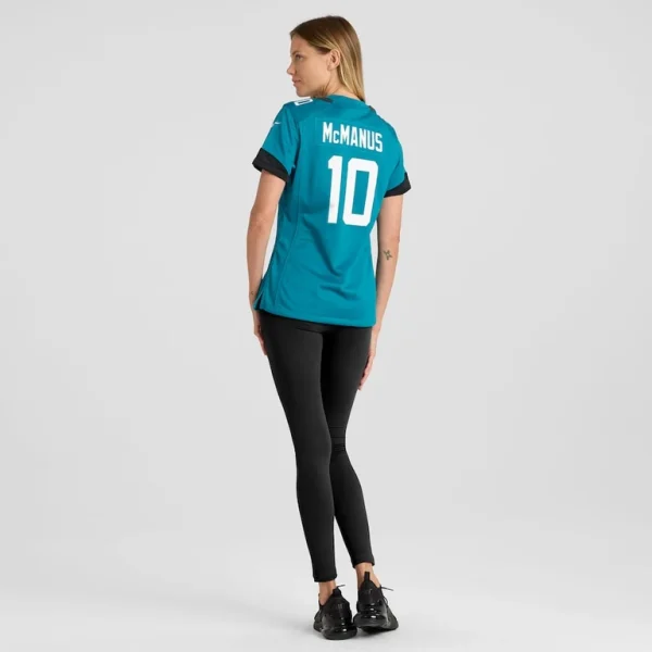 Brandon mcmanus jacksonville jaguars nike womens team game jersey Teal 2XL