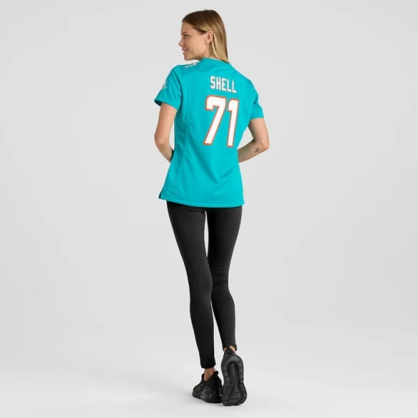 Brandon shell miami dolphins nike womens home game player jersey Aqua 2XL