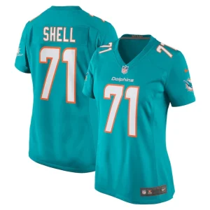 Brandon shell miami dolphins nike womens home game player jersey Aqua